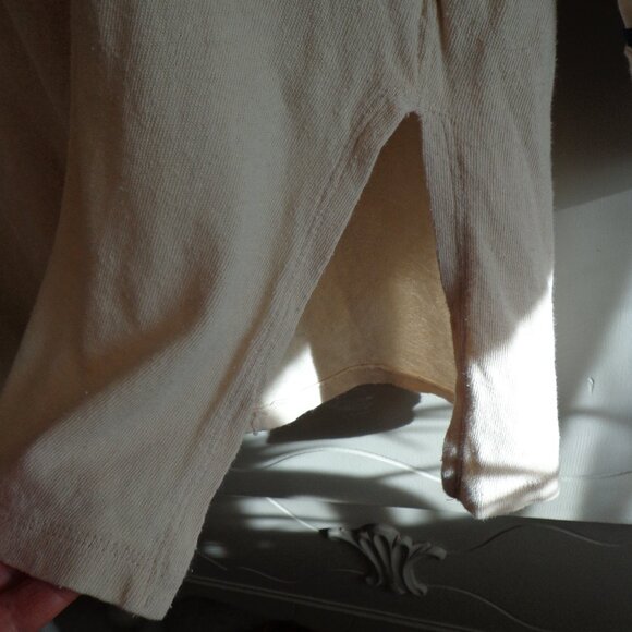 NWOT WE THE FREE Striped Puffy Long Sleeve T-Shirt XS Blues/Natural Raw Edges - Picture 11 of 15